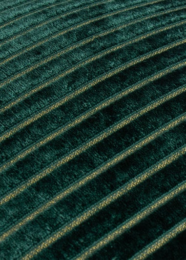 Paoletti Savoy Stripe Velvet Emerald Cushion