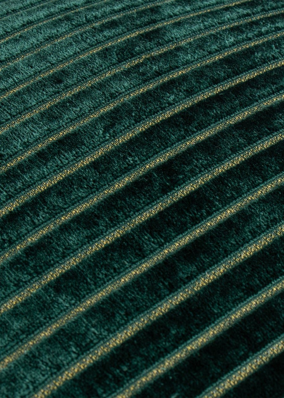 Paoletti Savoy Stripe Velvet Emerald Cushion