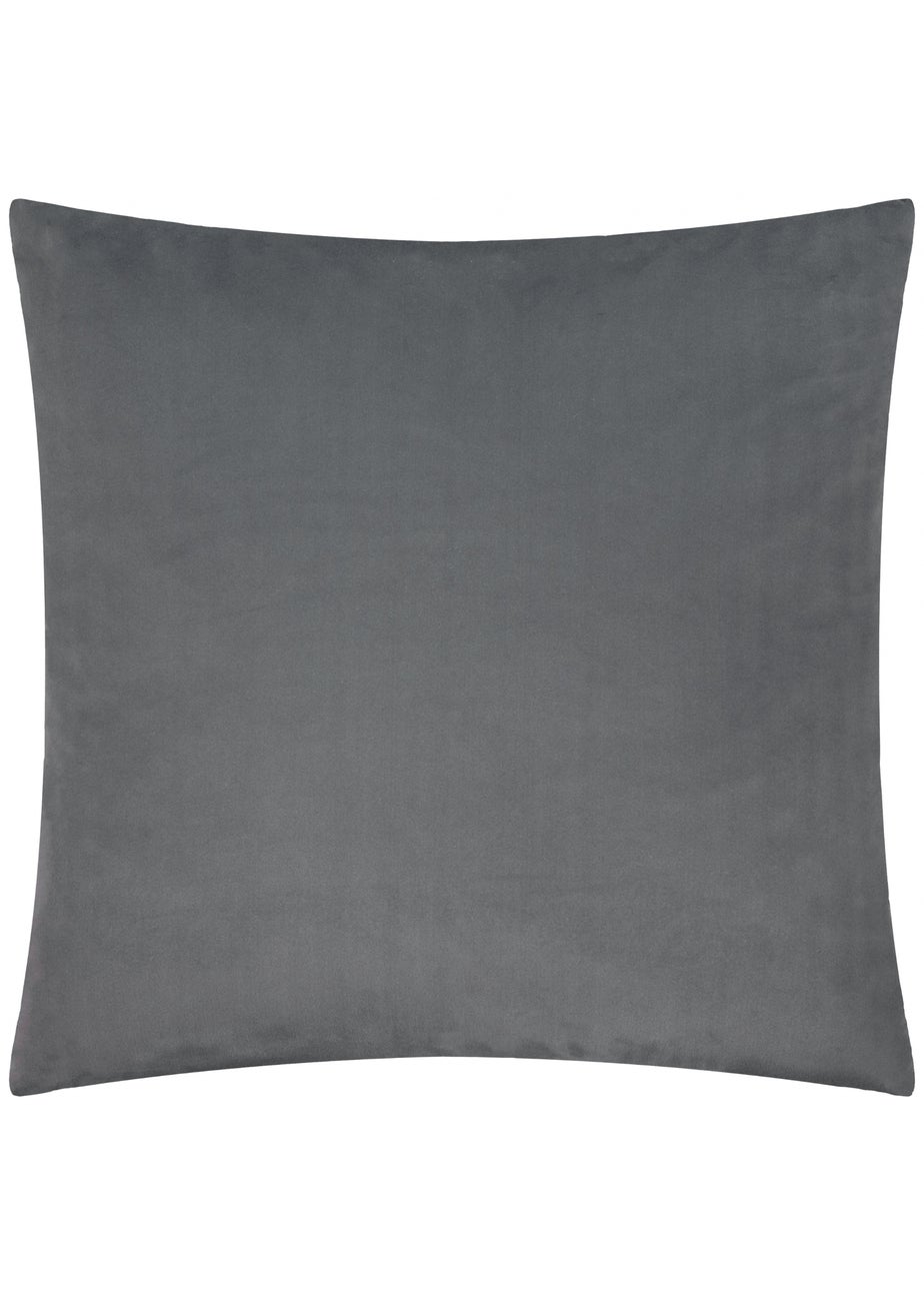 Paoletti Savoy Stripe Velvet Charcoal Cushion