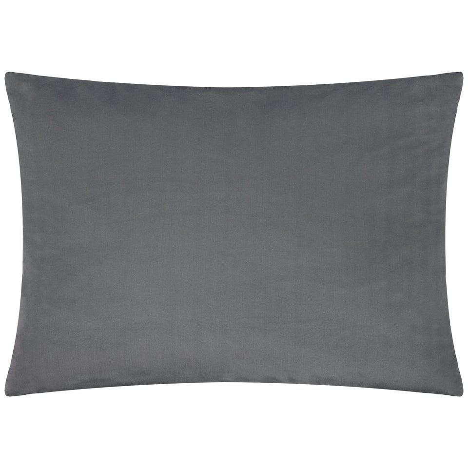 Paoletti Savoy Stripe Velvet Charcoal Cushion