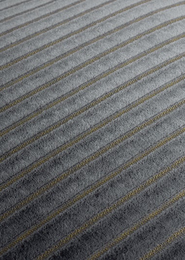 Paoletti Savoy Stripe Velvet Charcoal Cushion