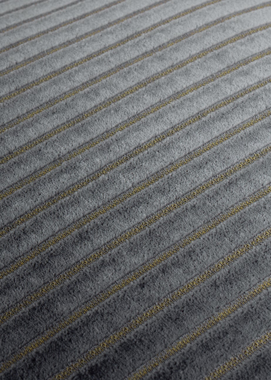 Paoletti Savoy Stripe Velvet Charcoal Cushion