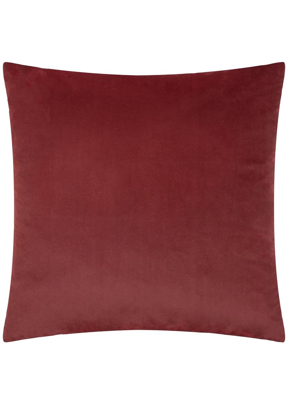 Paoletti Savoy Stripe Velvet Burgundy Cushion