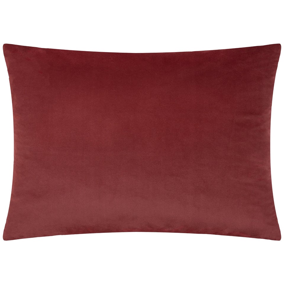 Paoletti Savoy Stripe Velvet Burgundy Cushion