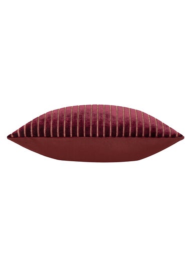 Paoletti Savoy Stripe Velvet Burgundy Cushion