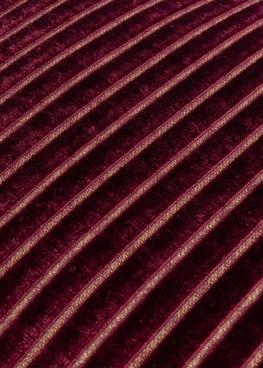 Paoletti Savoy Stripe Velvet Burgundy Cushion