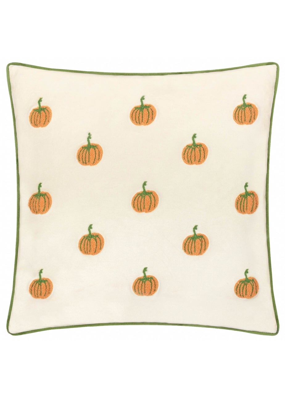 Wylder Nature Pumpkin Spice Tufted Velvet Multicolour Cushion