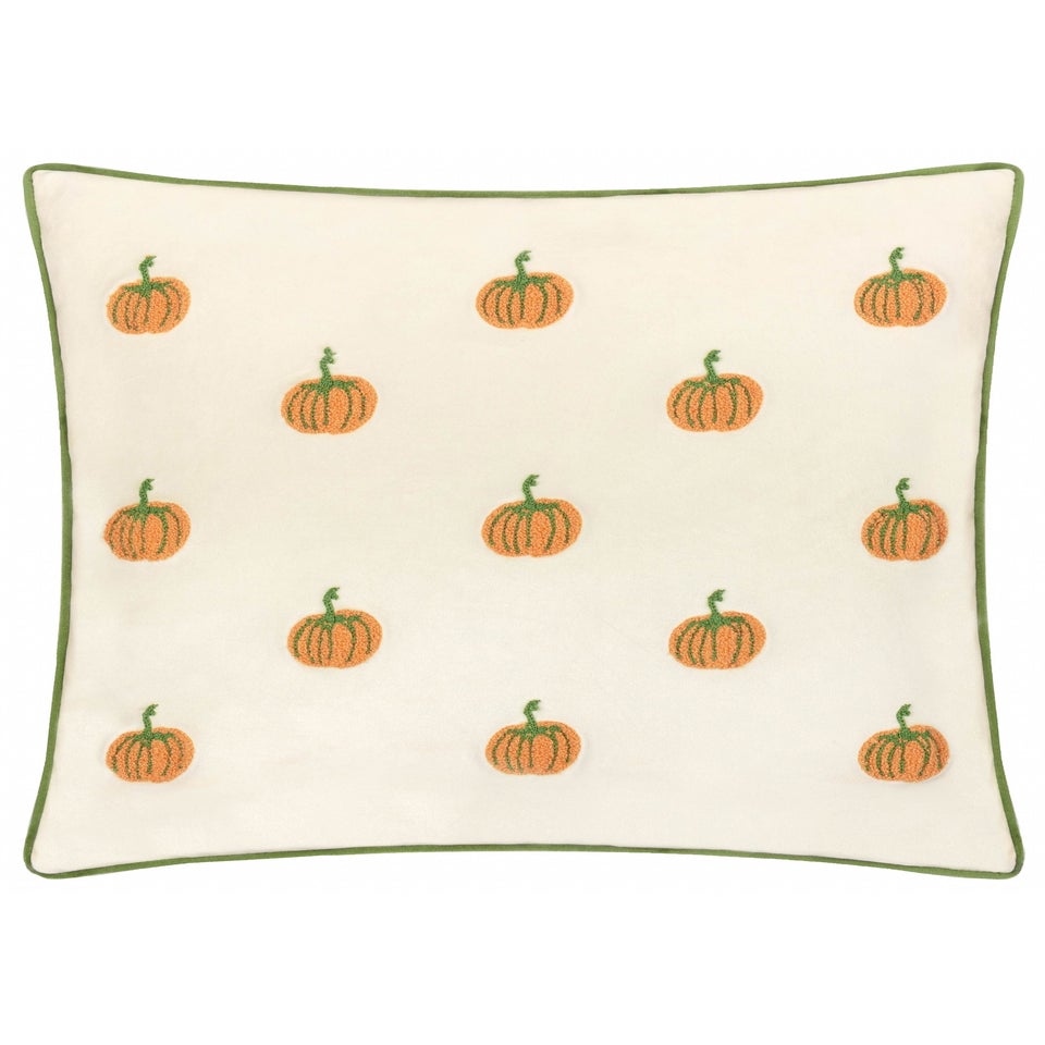 Wylder Nature Pumpkin Spice Tufted Velvet Multicolour Cushion