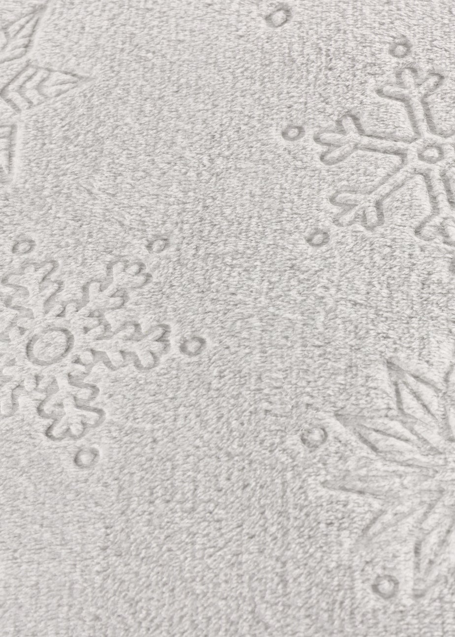 Furn Snowflakes Embossed Grey Cushion