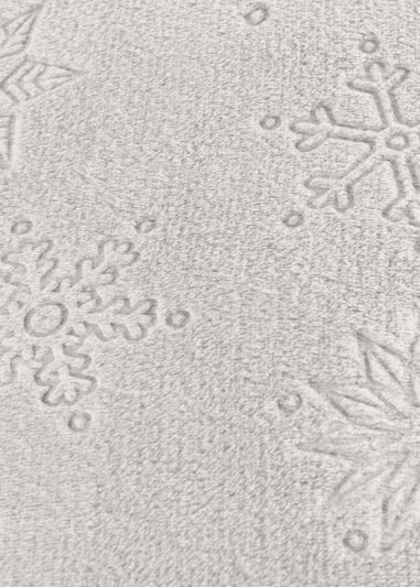 Furn Snowflakes Embossed Grey Cushion
