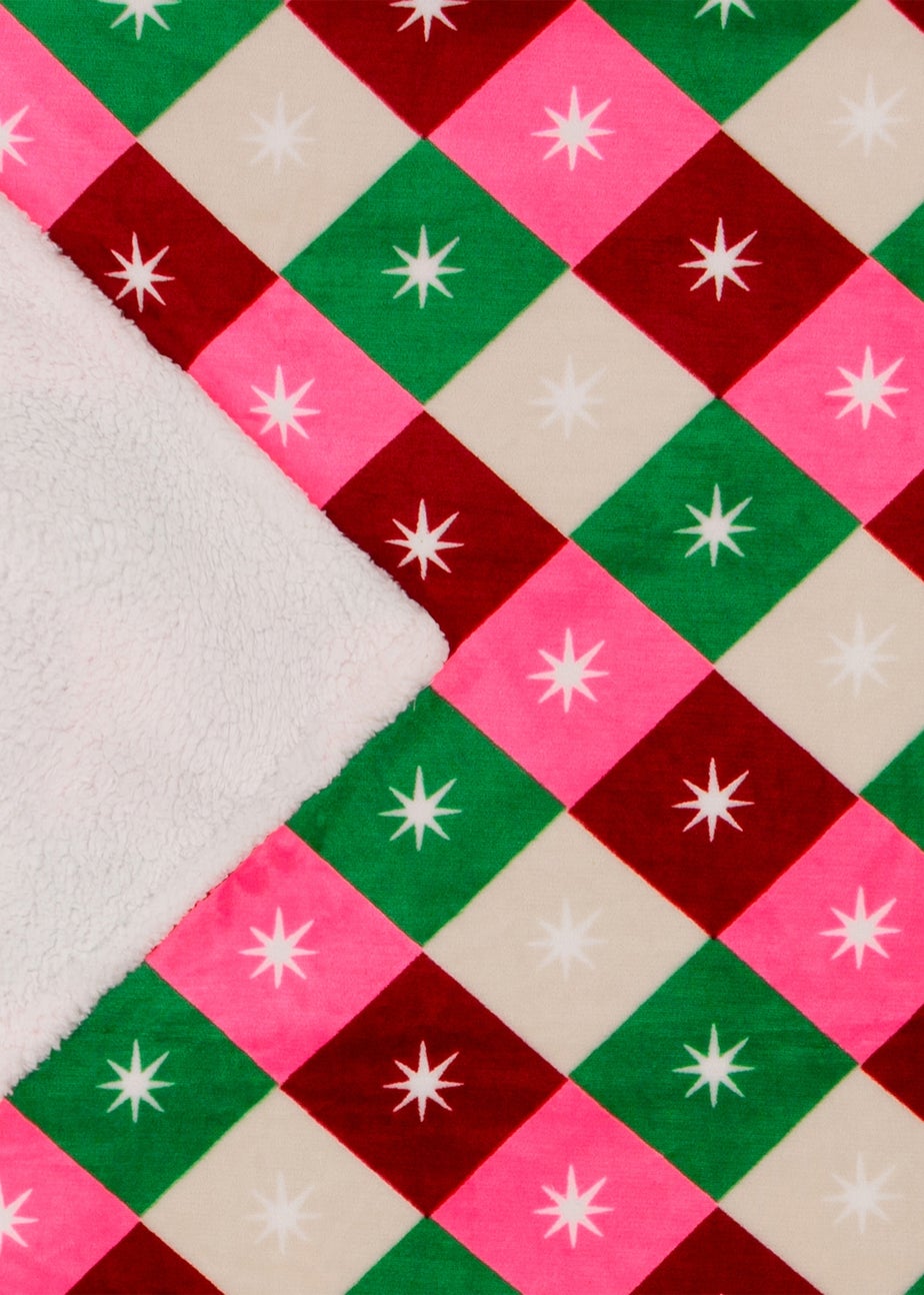 Furn Star Sherpa Fleece Multi Throw