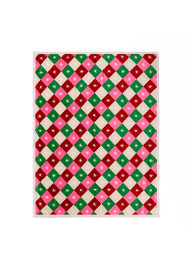 Furn Star Sherpa Fleece Multi Throw