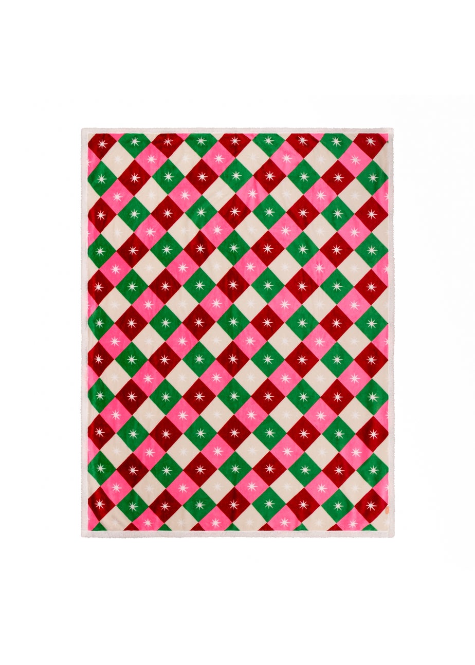 Furn Star Sherpa Fleece Multi Throw