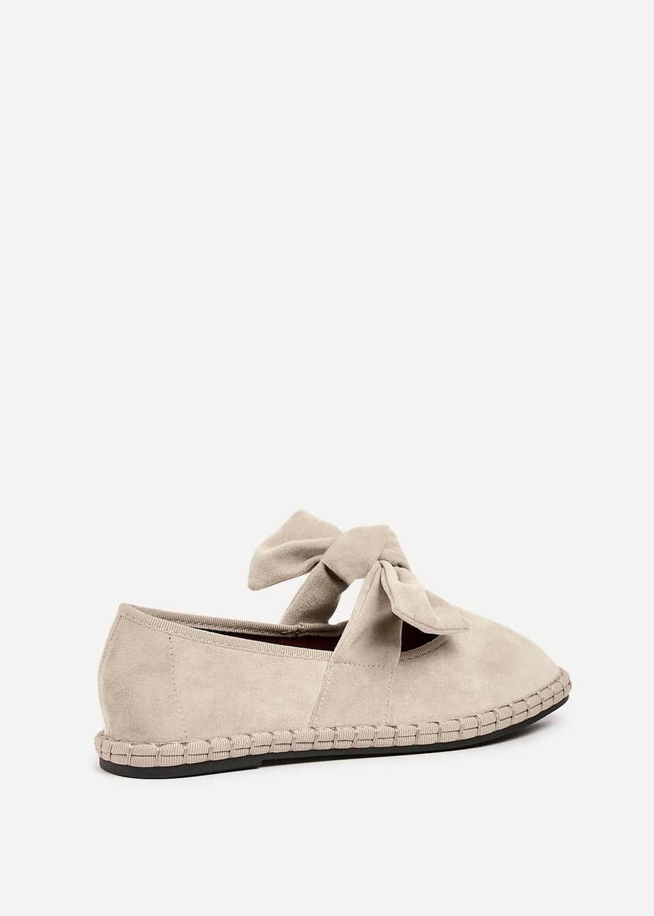 Linzi Pout Beige Faux Suede Mary Jane