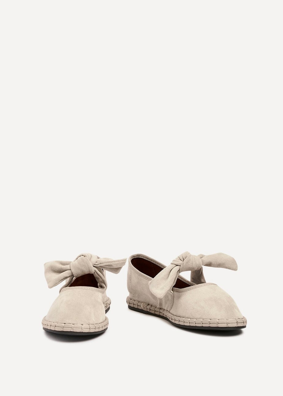 Linzi Pout Beige Faux Suede Mary Jane