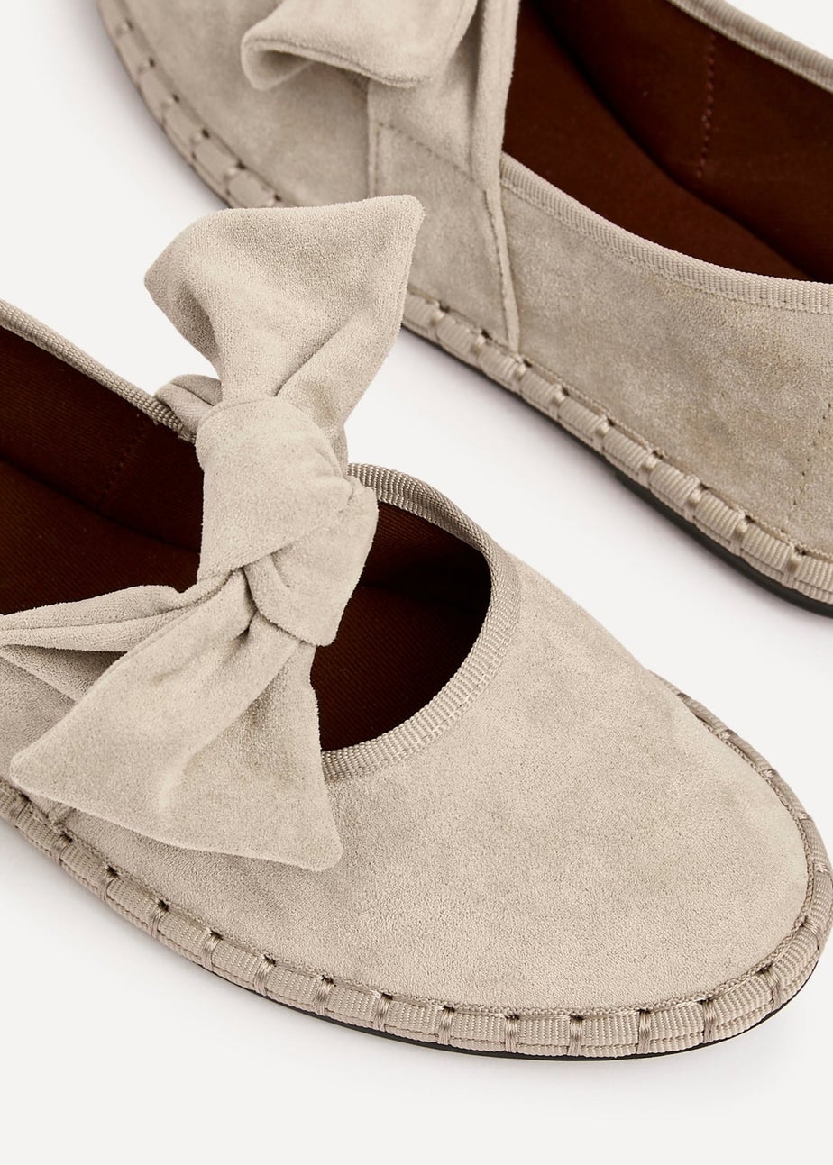 Linzi Pout Beige Faux Suede Mary Jane