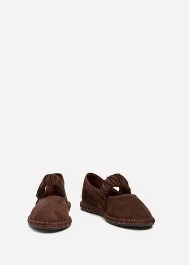 Linzi Lorella Brown Faux Suede Mary Jane