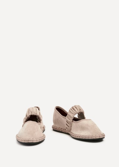 Linzi Lorella Beige Faux Suede Mary Jane