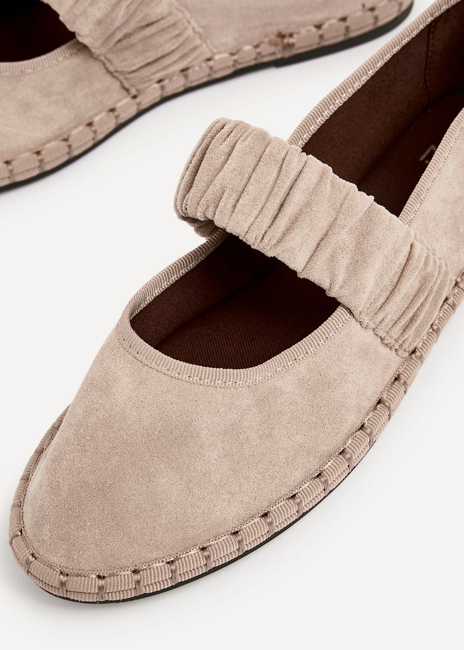 Linzi Lorella Beige Faux Suede Mary Jane