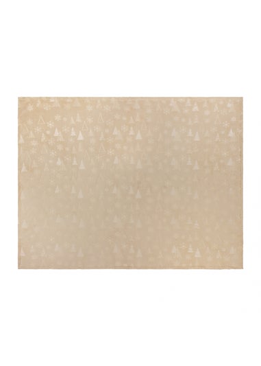 Furn Festive Time Embossed Fleece Natural Throw