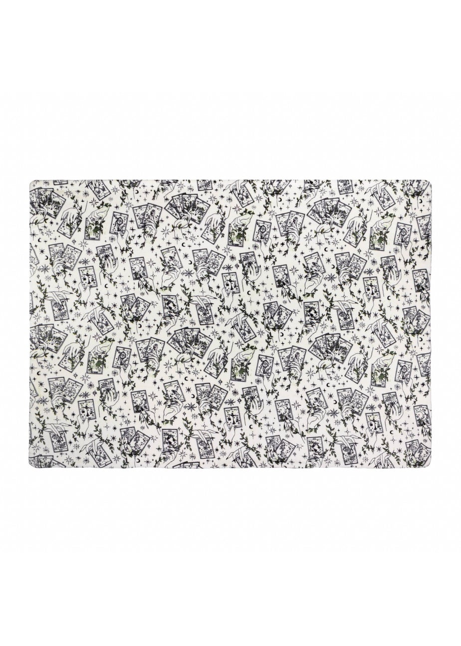 Furn Celestial Stories Printed Sherpa Fleece Green Throw