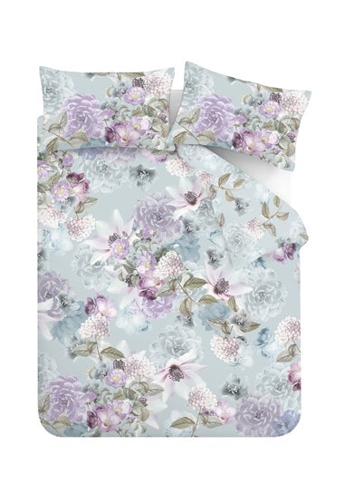 RHS x Catherine Lansfield Floral Serenity So Soft Duvet Cover Set Blue