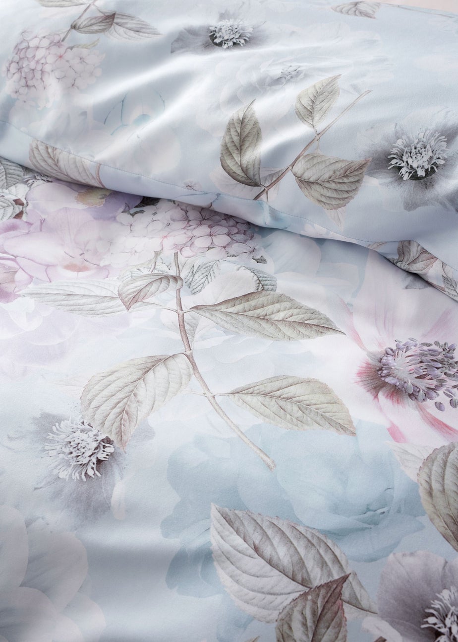 RHS x Catherine Lansfield Floral Serenity So Soft Duvet Cover Set Blue