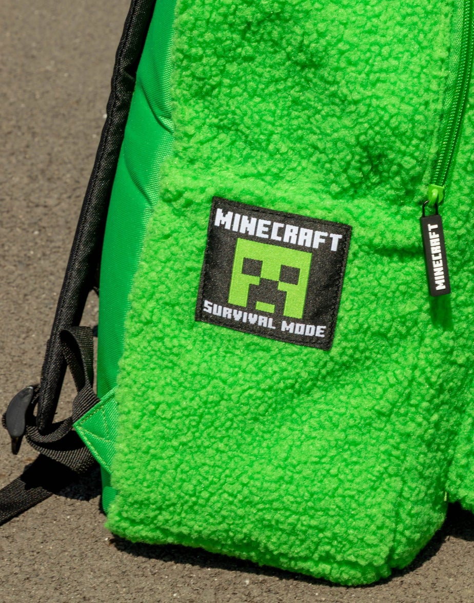 Vanilla Underground Minecraft Kids Green Logo Backpack