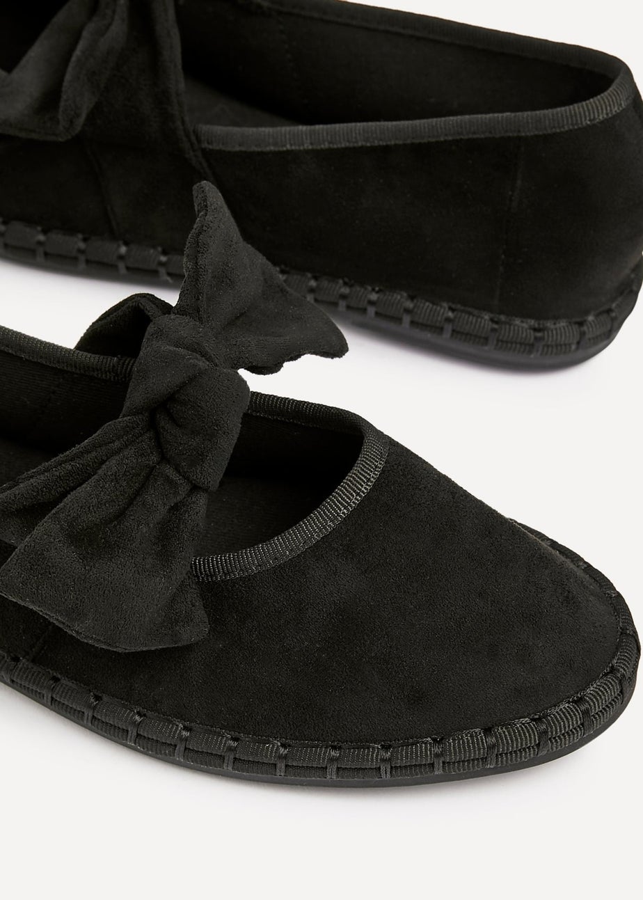 Linzi Pout Black Faux Suede Mary Jane