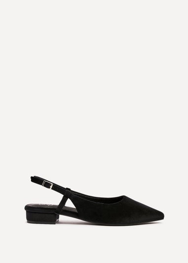 Linzi Clasica Black Velvet Pointed Toe Ballet Flat