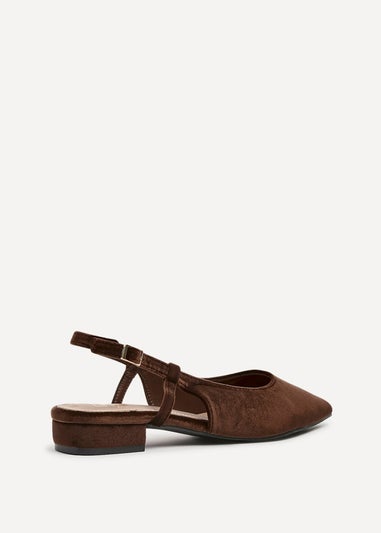 Linzi Clasica Brown Velvet Pointed Toe Ballet Flat