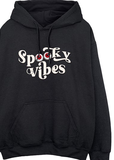 Brands In Spooky Vibes Black Graphic Hoodie