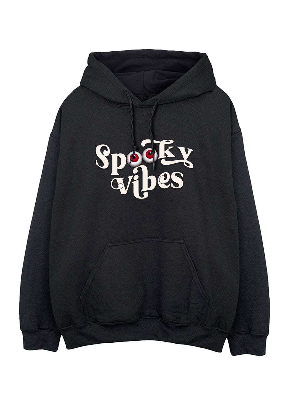 Brands In Spooky Vibes Black Graphic Hoodie