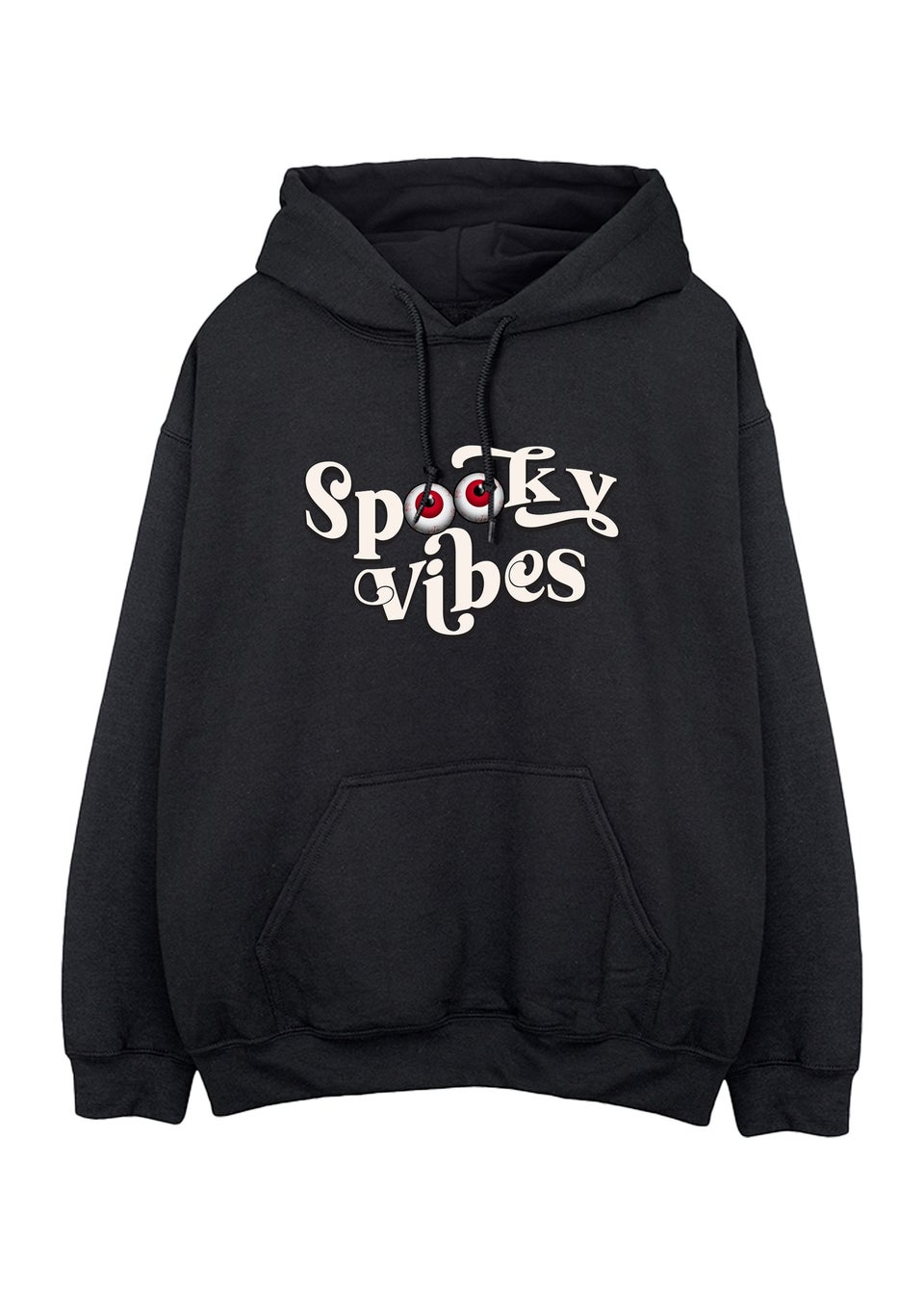 Brands In Spooky Vibes Black Graphic Hoodie