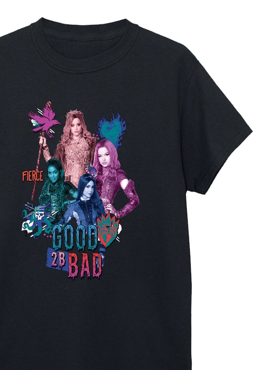 Disney The Descendants Good Bad Girls Black Graphic T-Shirt (Age 3-13 Years)