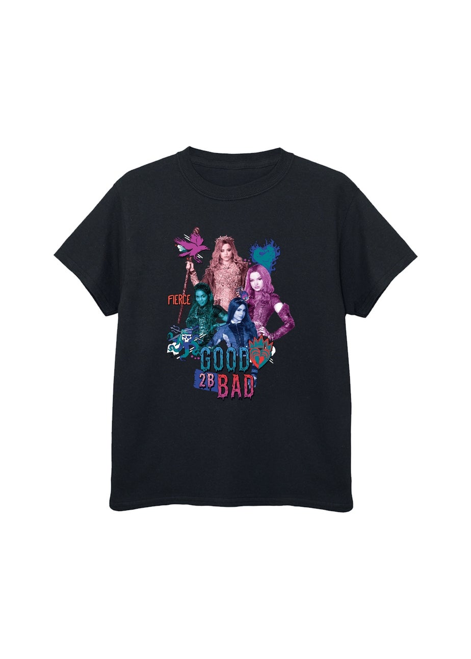 Disney The Descendants Good Bad Girls Black Graphic T-Shirt (Age 3-13 Years)