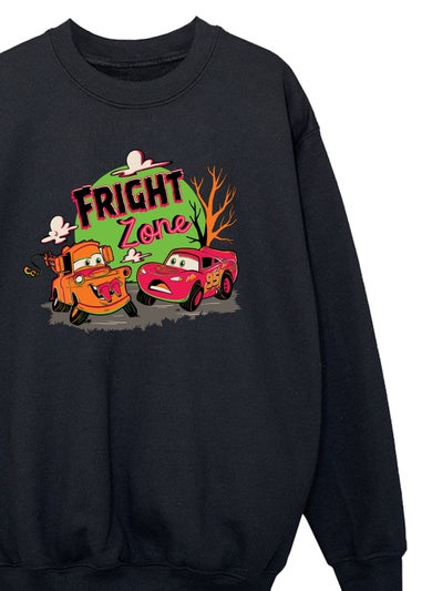Disney Cars Fright Zone Boys Black Graphic Sweatshirt (Age 3-13 Years)