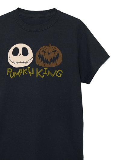 Disney The Nightmare Before Christmas Pumpkin King Boys Black Graphic T-Shirt (Age 3-13 Years)