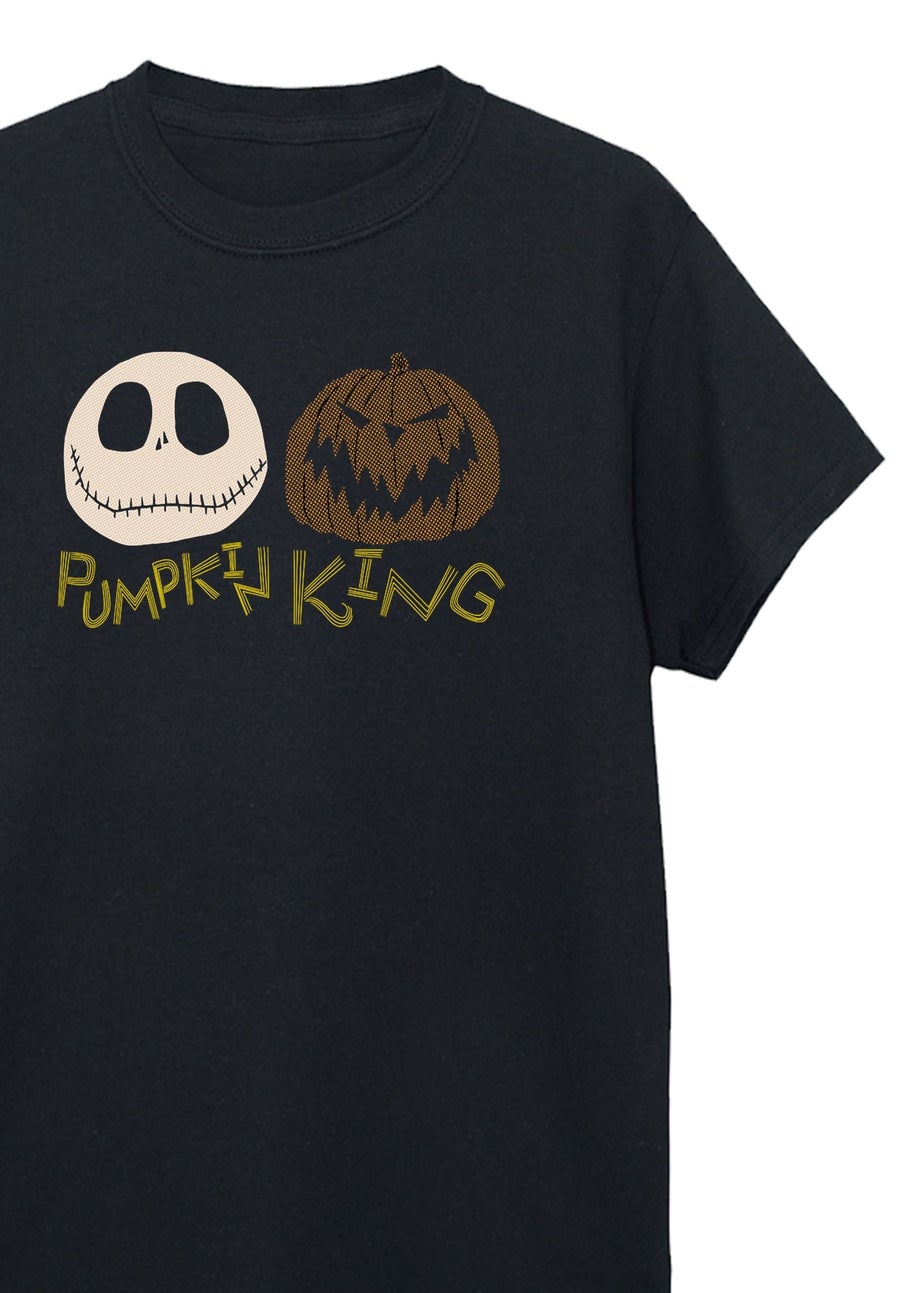 Disney The Nightmare Before Christmas Pumpkin King Boys Black Graphic T-Shirt (Age 3-13 Years)