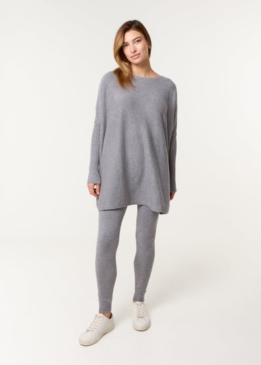 Blue Vanilla Grey Knitted Oversized Set