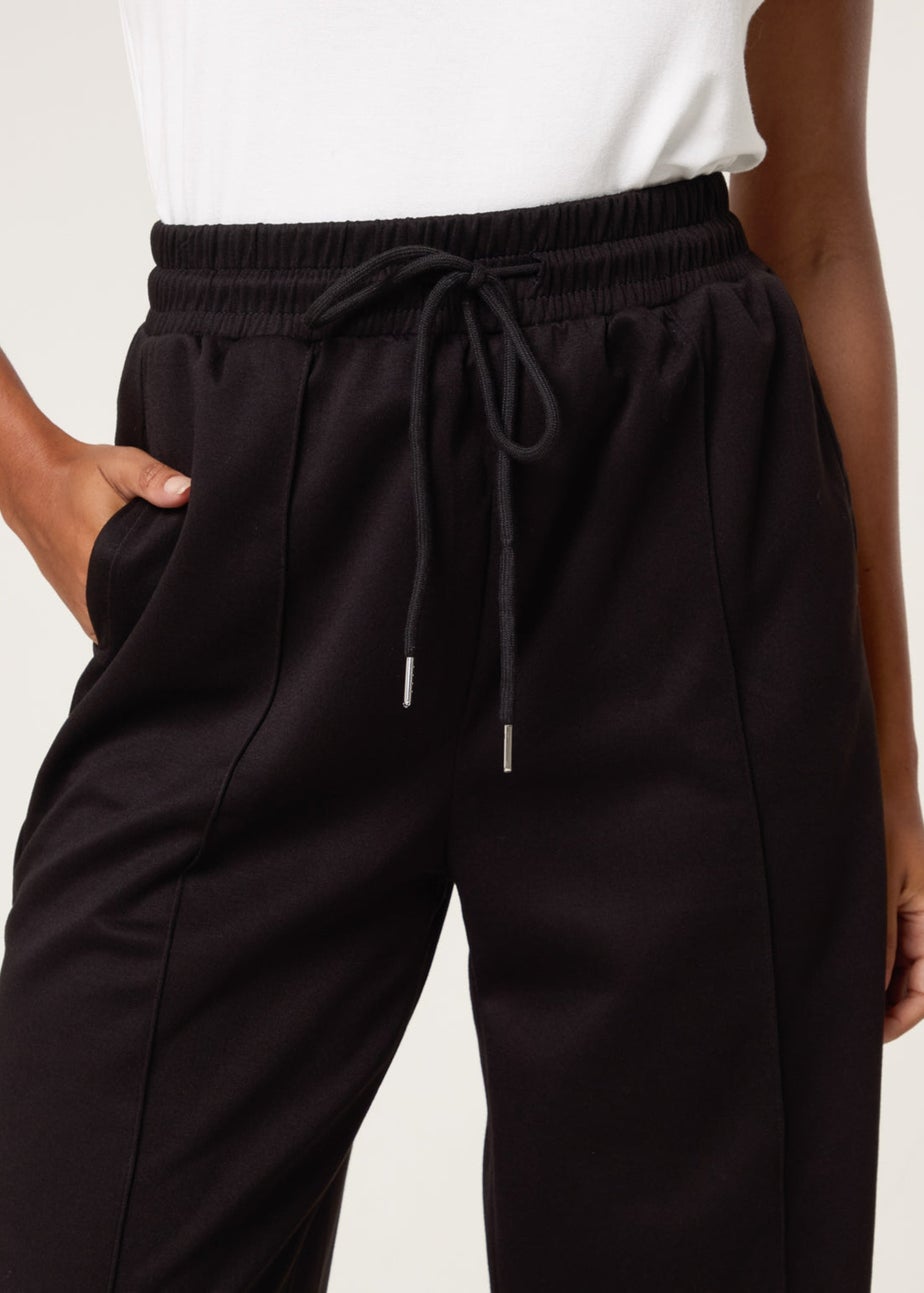 Blue Vanilla Black Pintuck Wide Leg Trousers