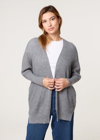 Blue Vanilla Grey Textured Cardigan