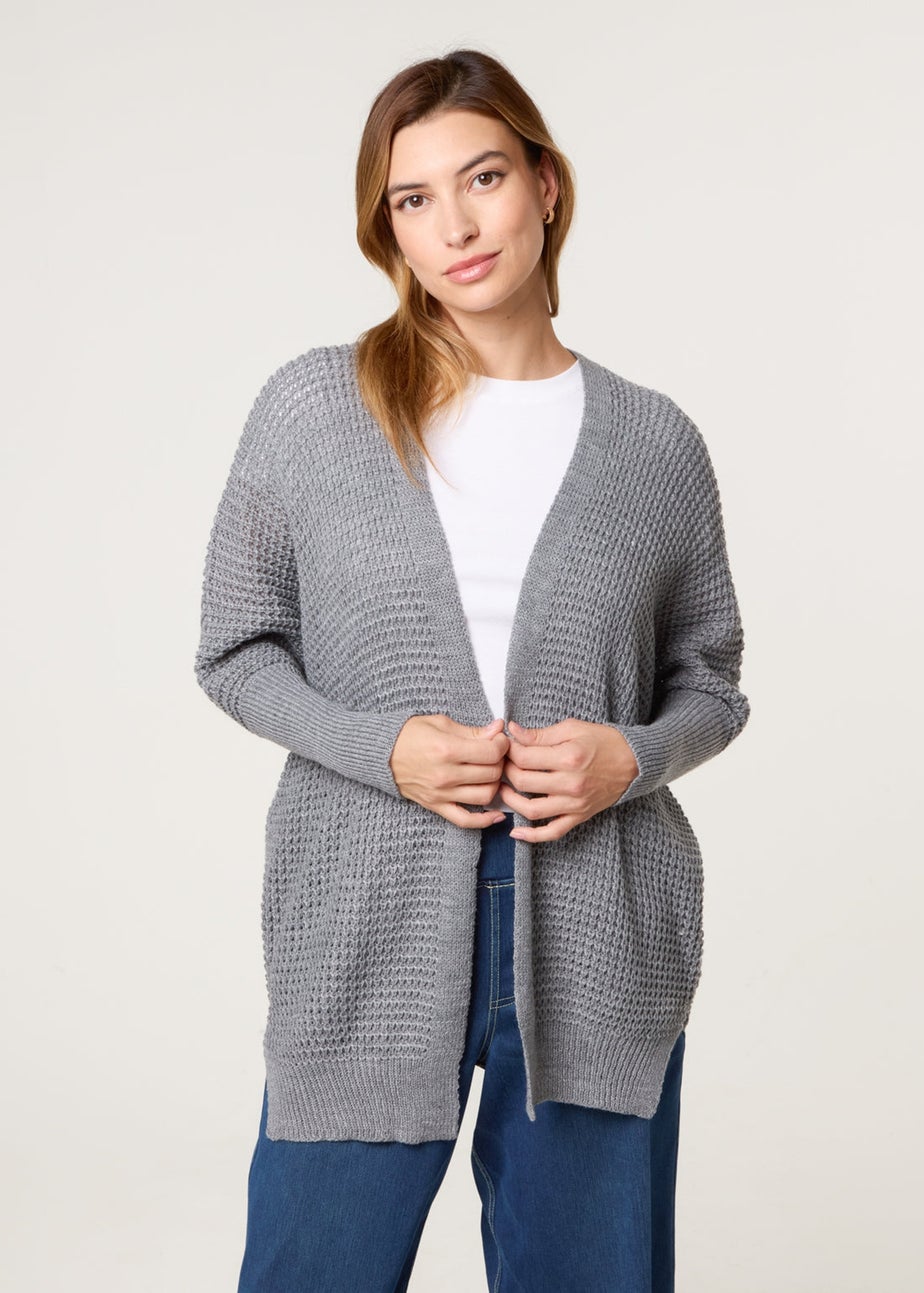 Blue Vanilla Grey Textured Cardigan