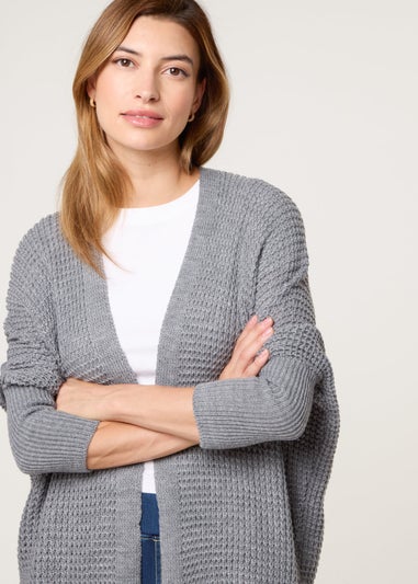 Blue Vanilla Grey Textured Cardigan