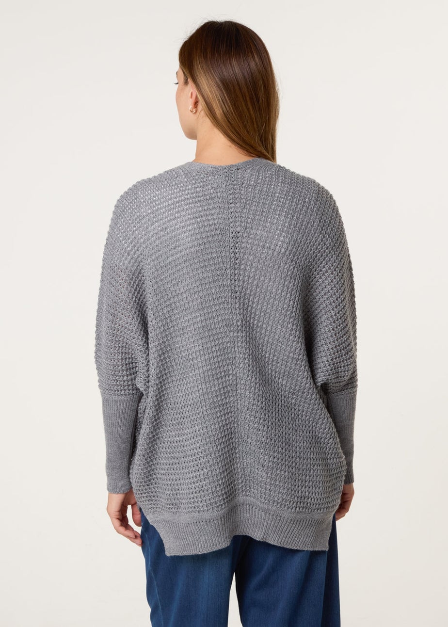 Blue Vanilla Grey Textured Cardigan
