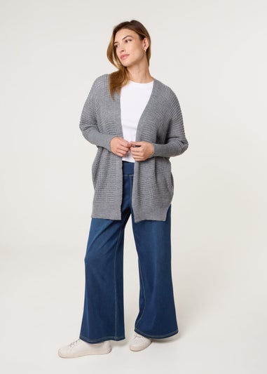Blue Vanilla Grey Textured Cardigan