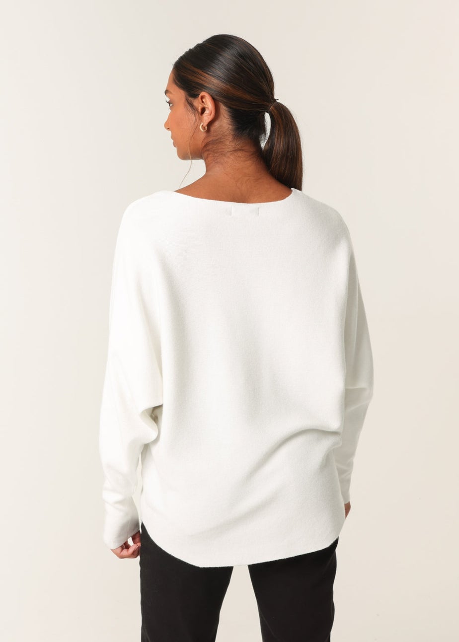 Blue Vanilla Ivory Embellished Cat Jumper