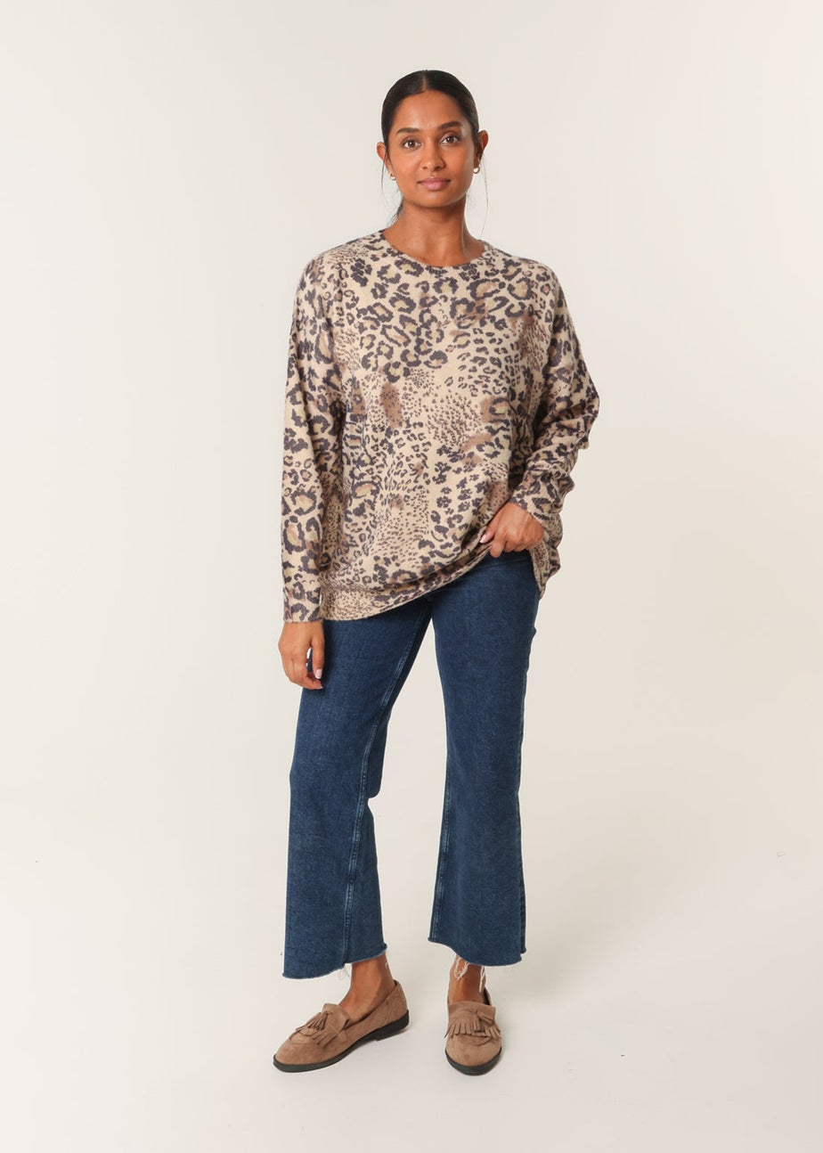 Blue Vanilla Beige Cheetah Patterns Jumper