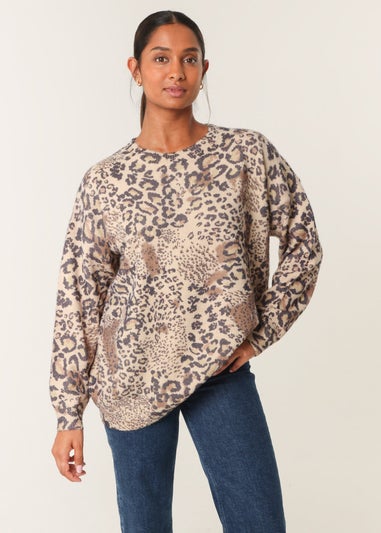 Blue Vanilla Beige Cheetah Patterns Jumper