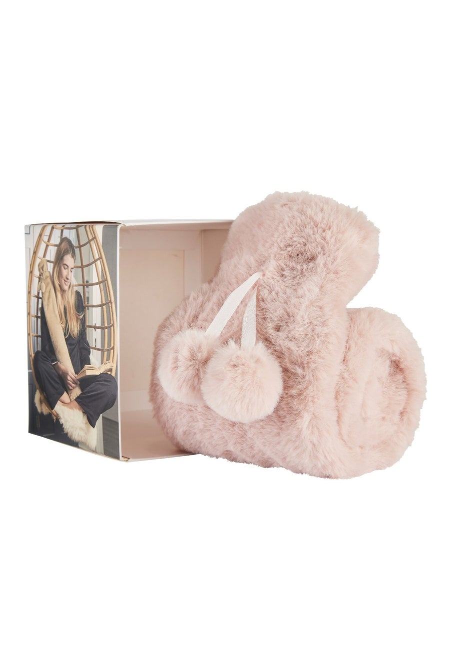 Warmies Blush Pink Fur Hot Water Bottle